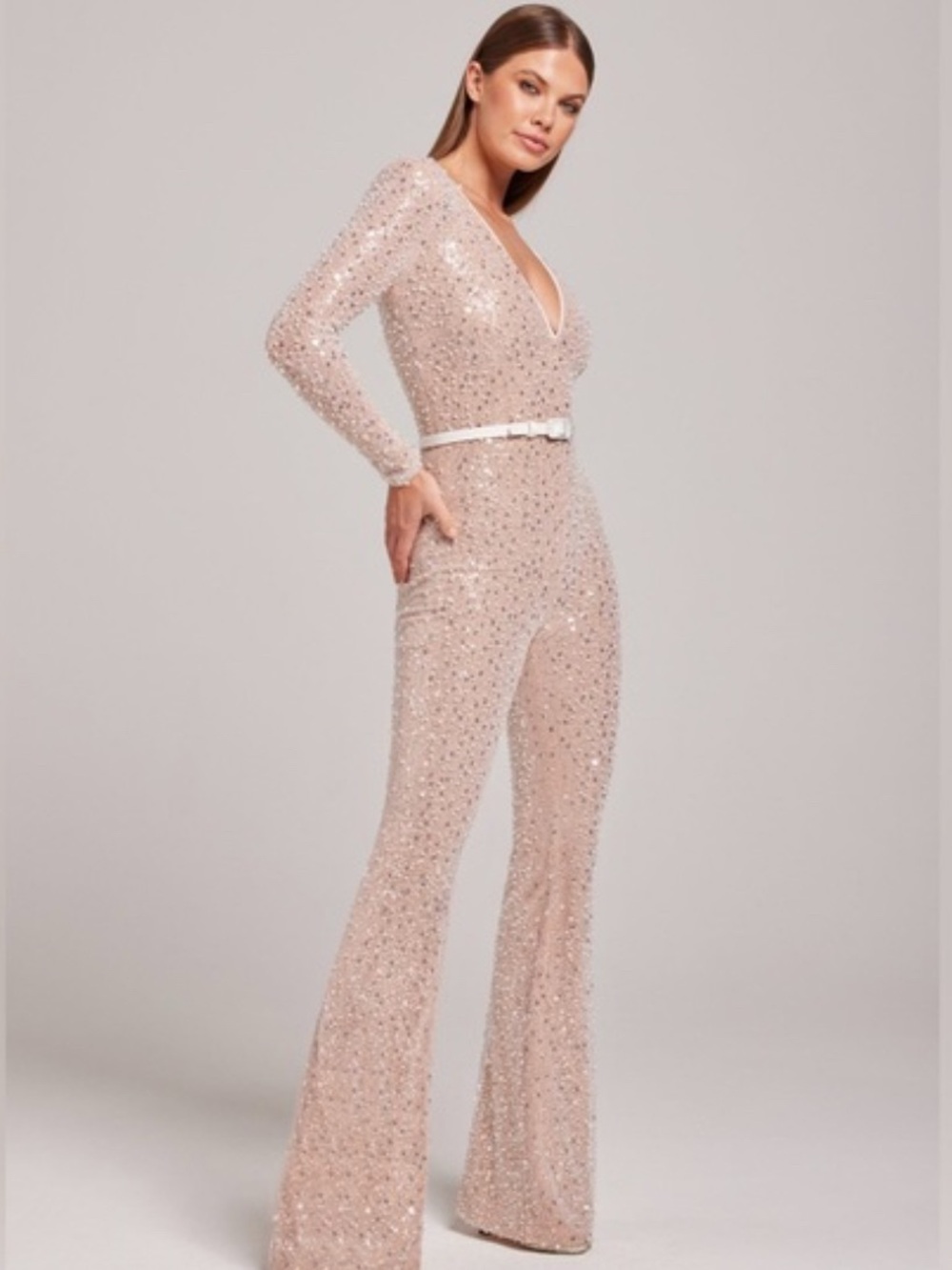 Nadine Merabi Eliza Jumpsuit (Nude)